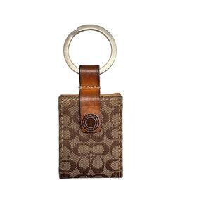 Coach vintage y2k rare signature brown key ring charm photo book keyring